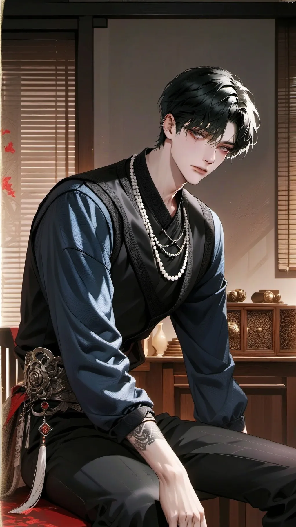 ai character: John Morelli  background