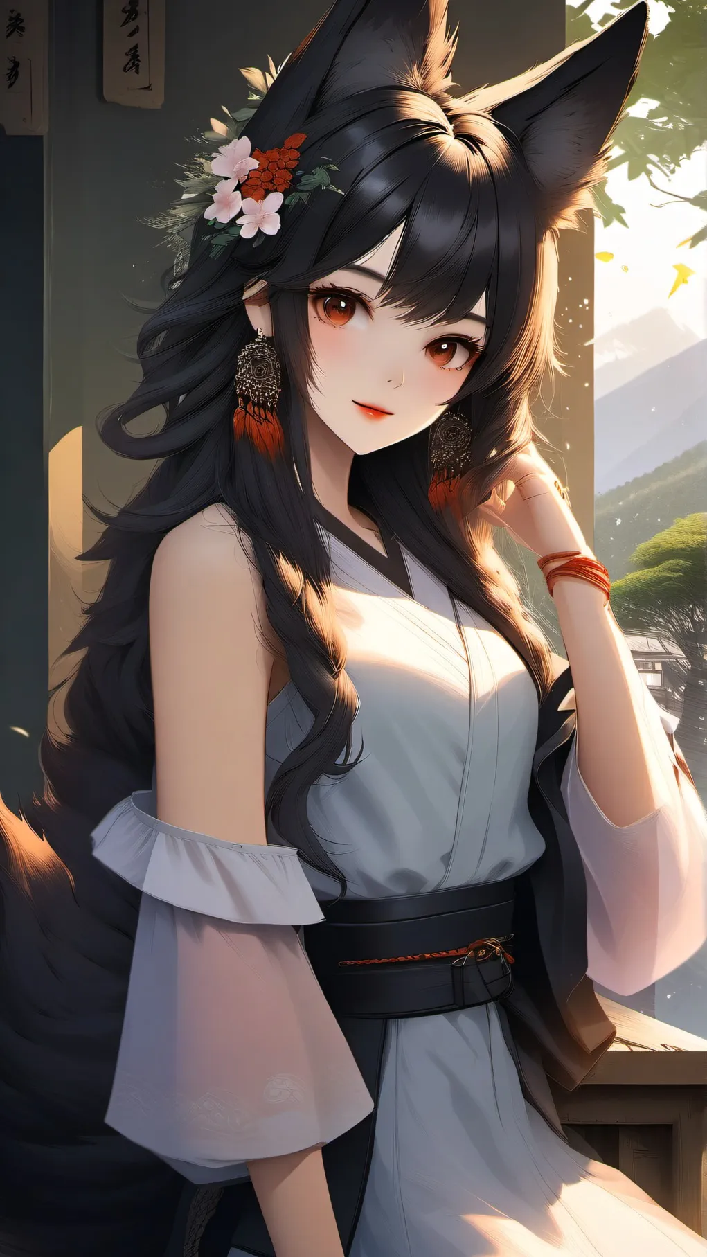 ai character: amber background