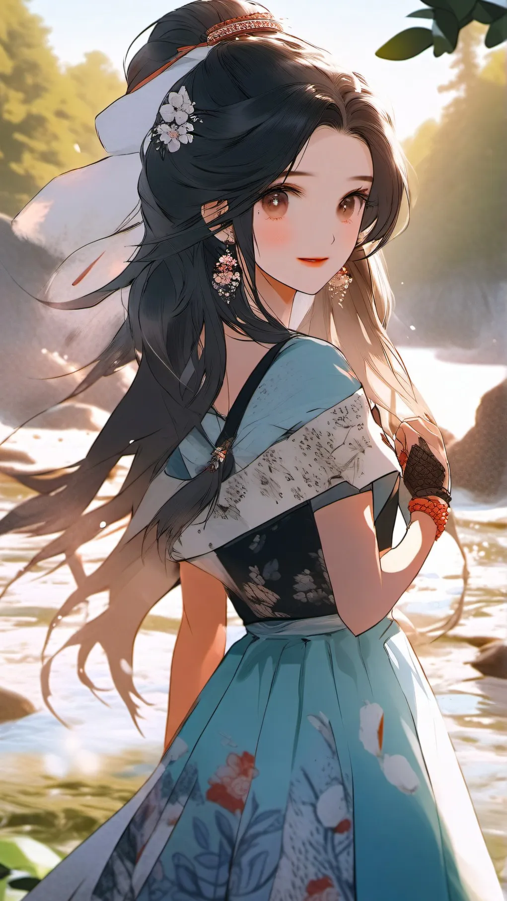 ai character: winter background