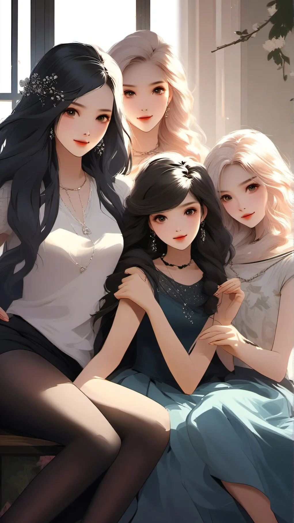 ai character: 4 sisters background