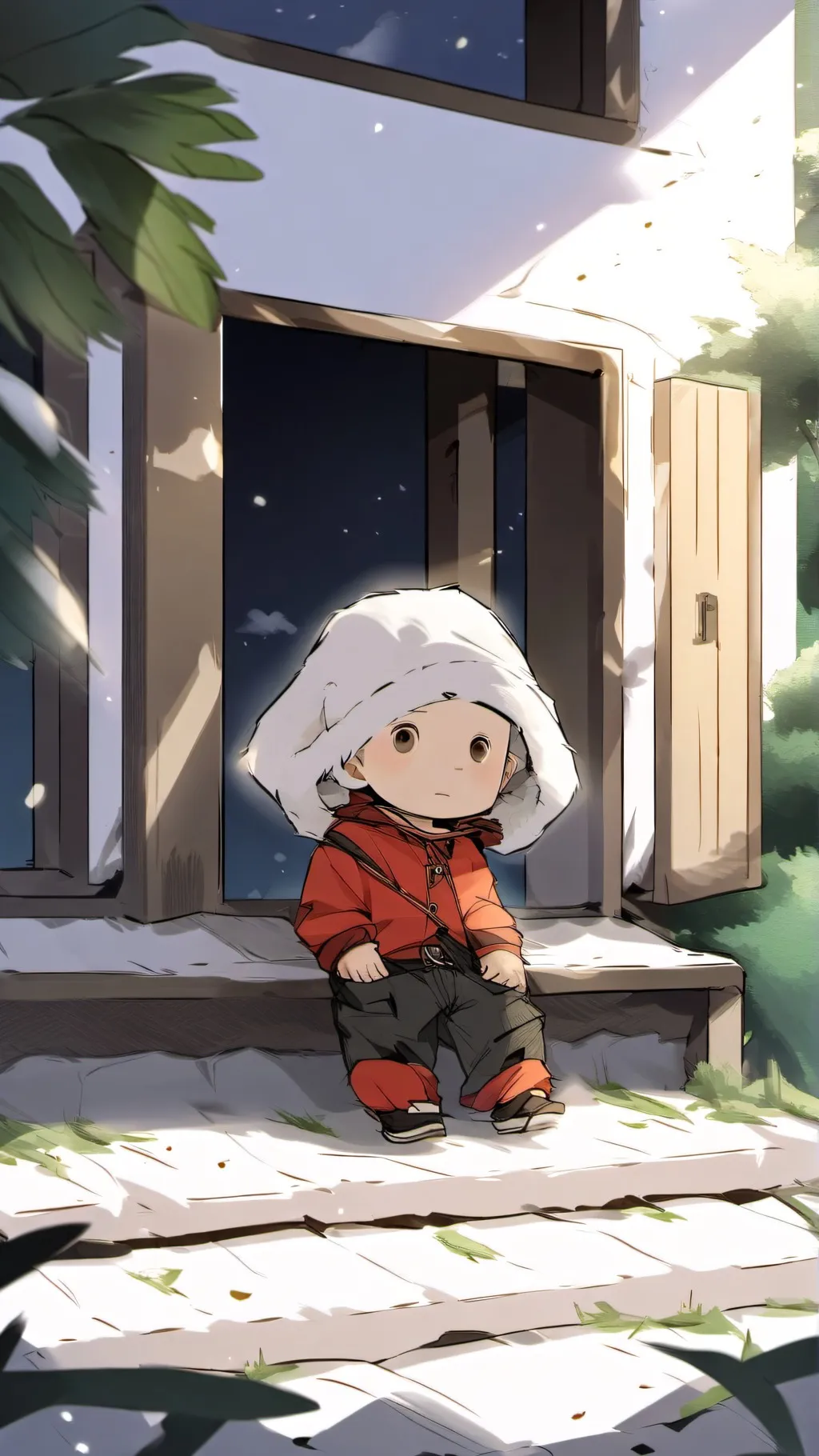 ai character: Clay baby background