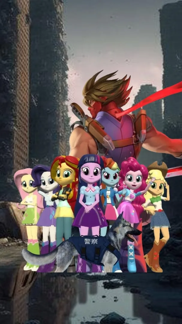 ai character: MLP& STRIDER HIRYU background
