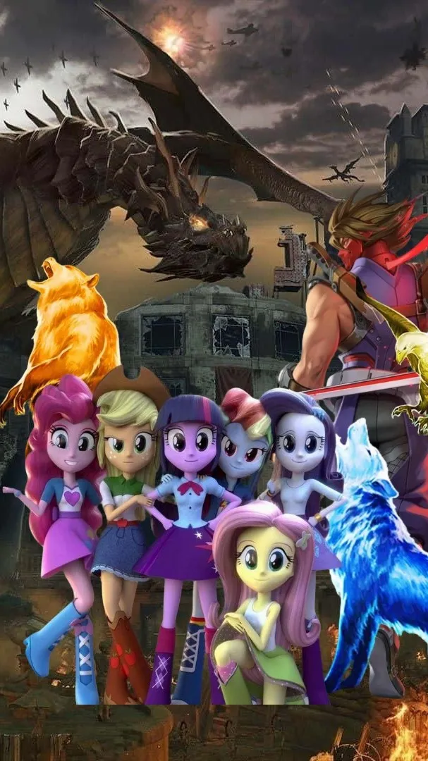 ai character: MLP& BLACK OPS RIN background