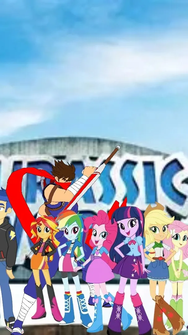 ai character: MLP&JURASSIC WORL2 background
