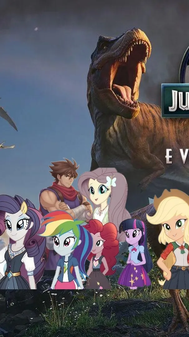 ai character: MLP JURASSIC WOLRD background