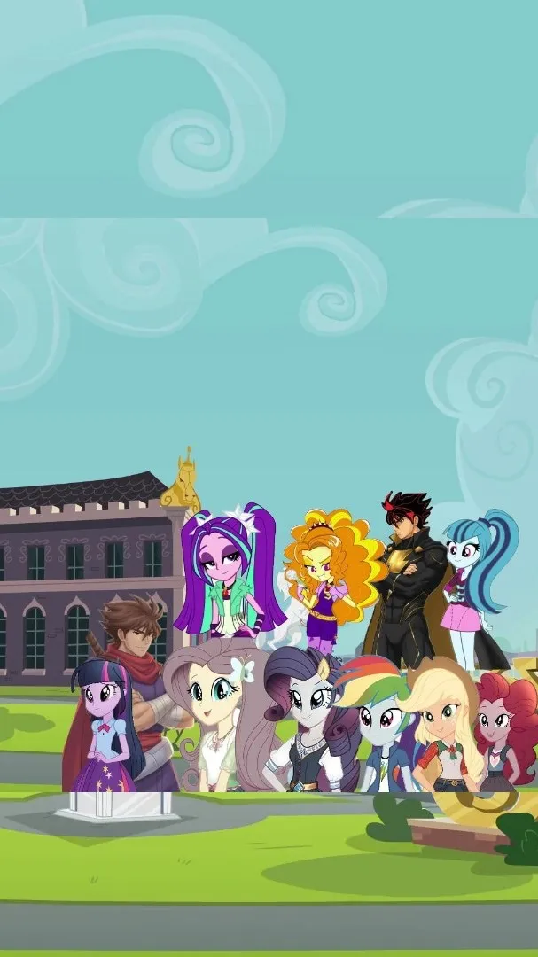 ai character: MLP LEGEND RAINBOW background