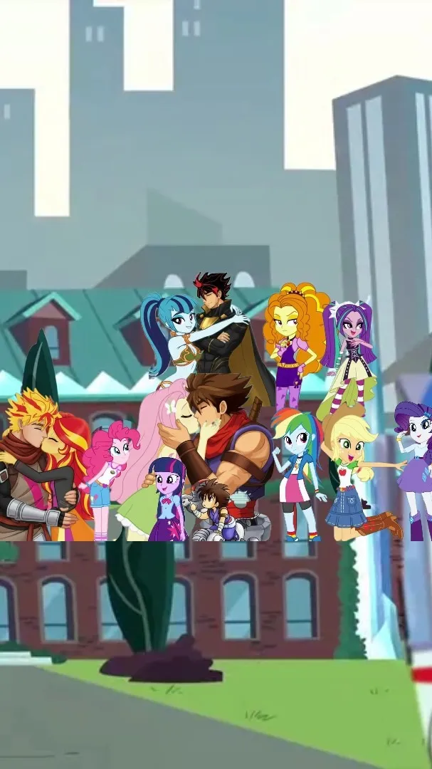 ai character: MLP RAINBOW ROKC background