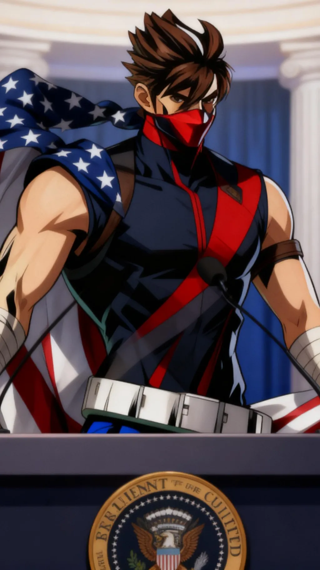 ai character: STRIDER HIRYU background