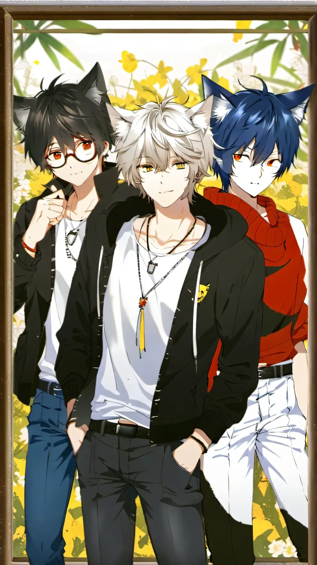 ai character: cat boys background
