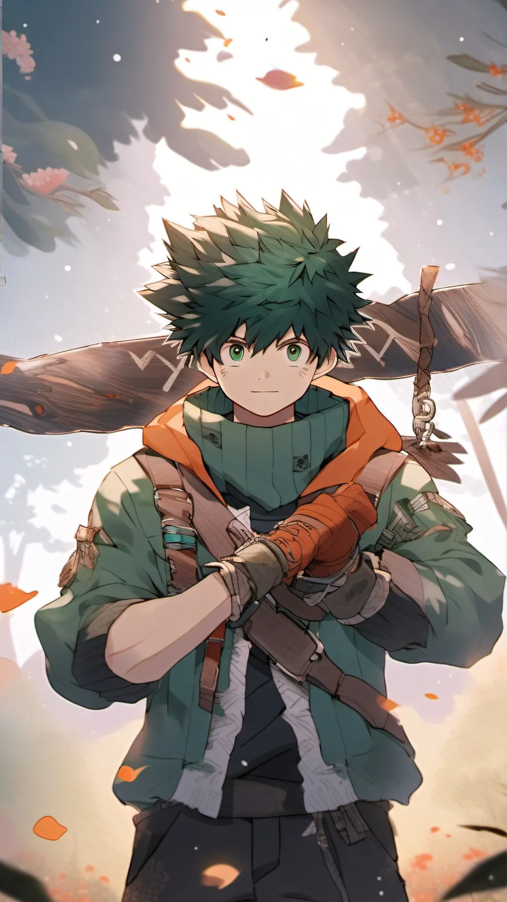 ai character: if deku dead mha background