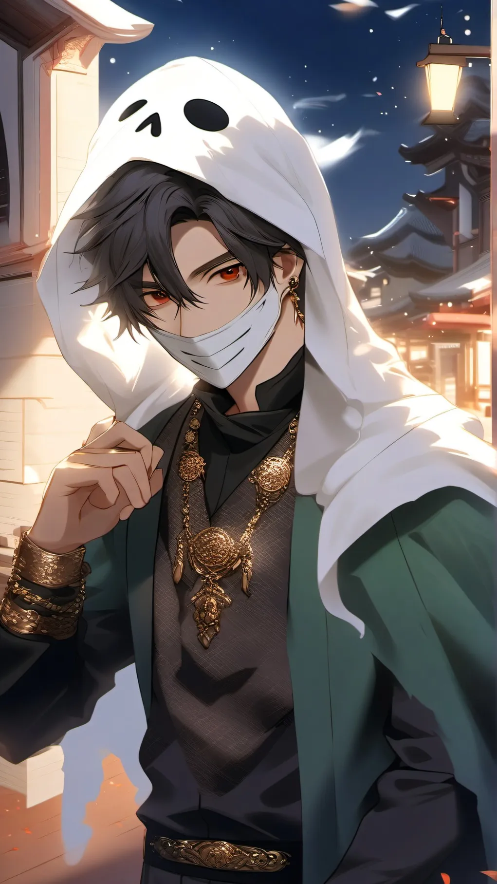 ai character: ghost background