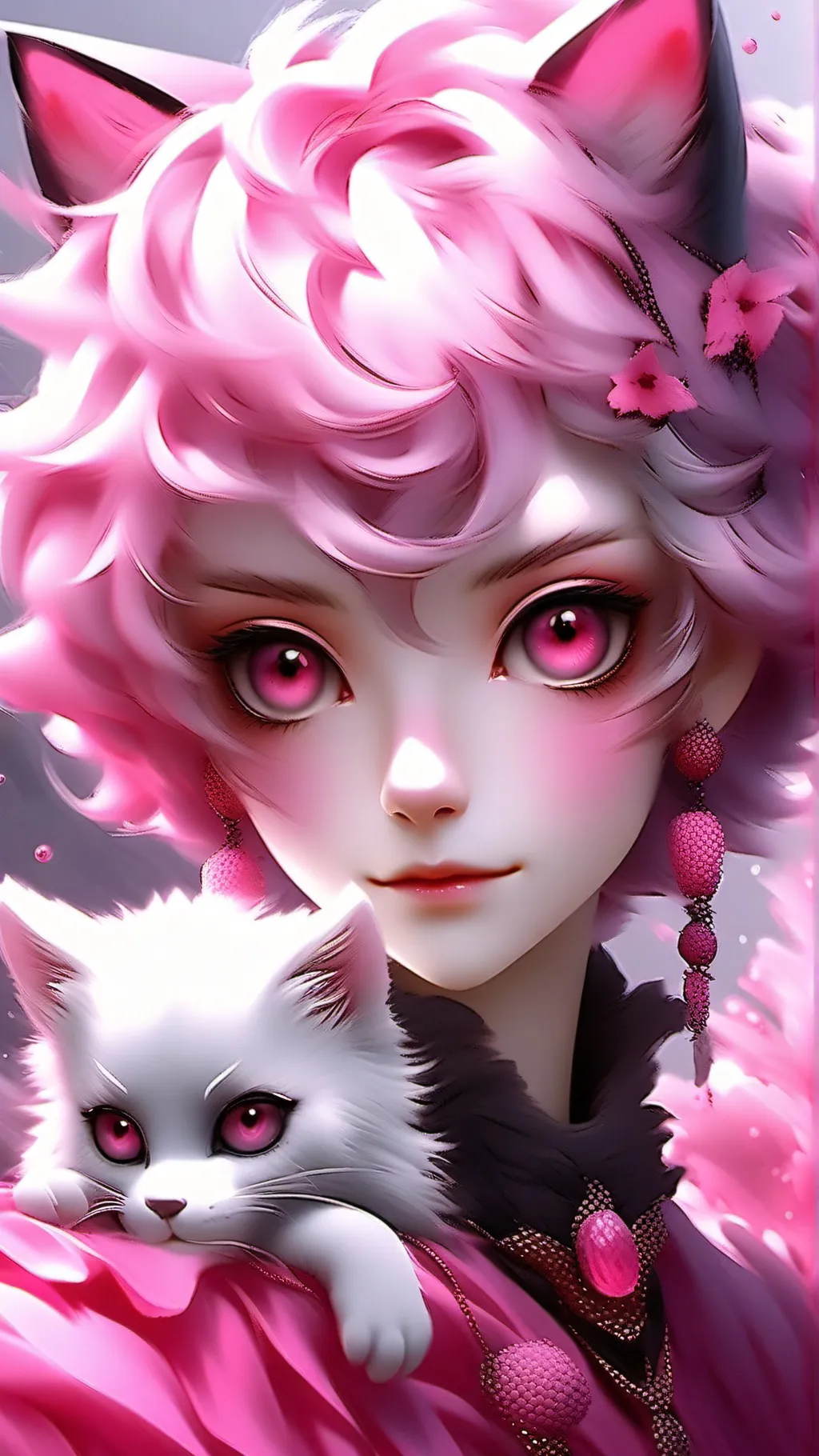 ai character: Gacha heat UwU Cat background
