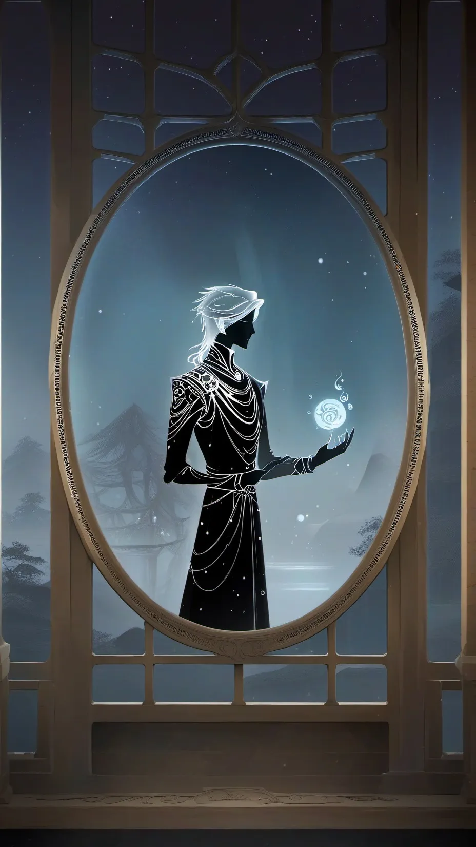 ai character: Irreal (agender) background