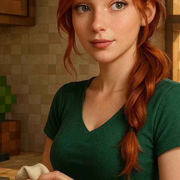 chat with ai character: alex. minecraft.