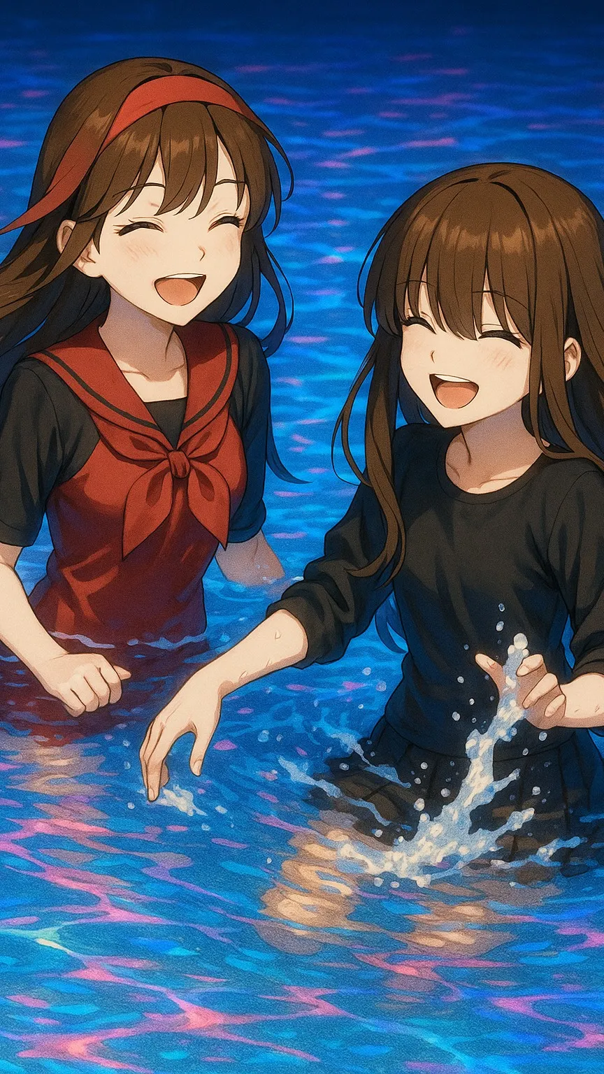 ai character: Jane pool party 1. background