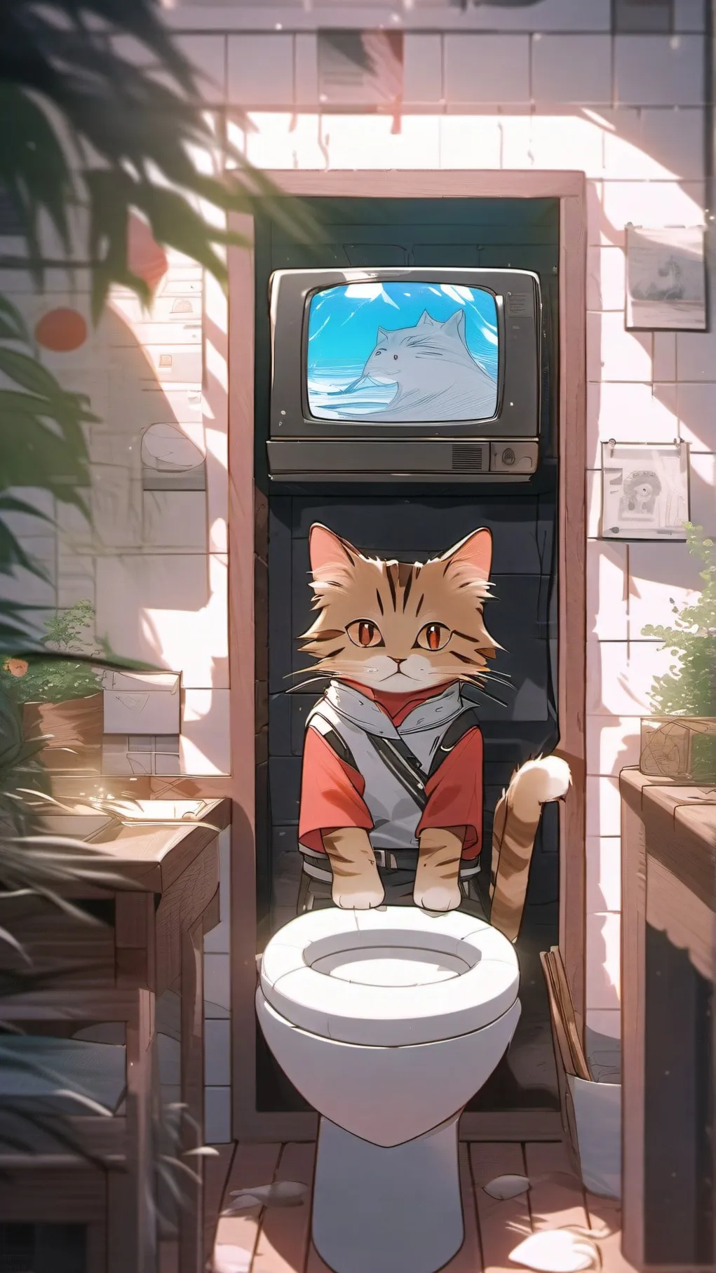 ai character: UpgTitancattoilet  background