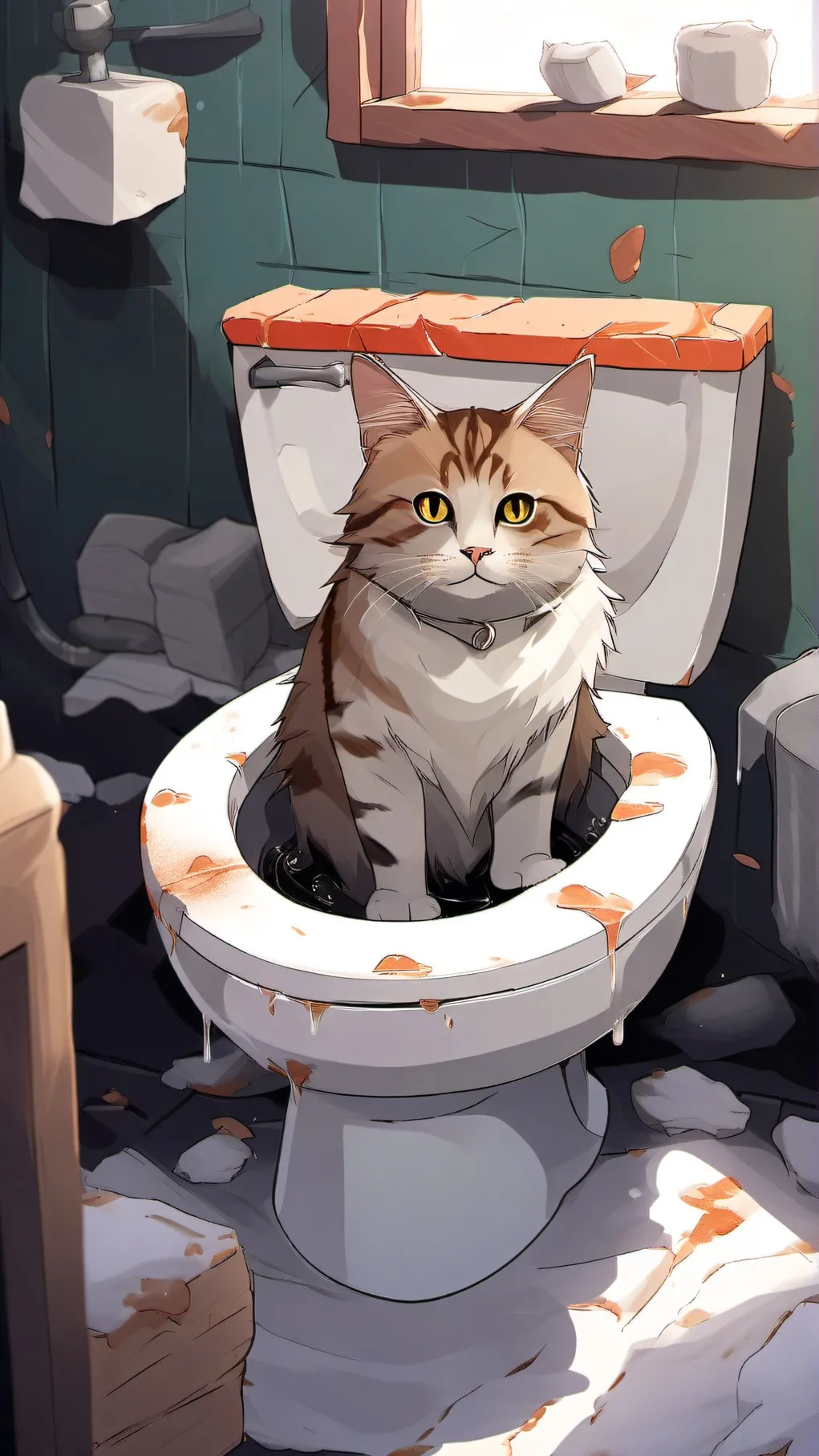ai character: inf titancattoilet background