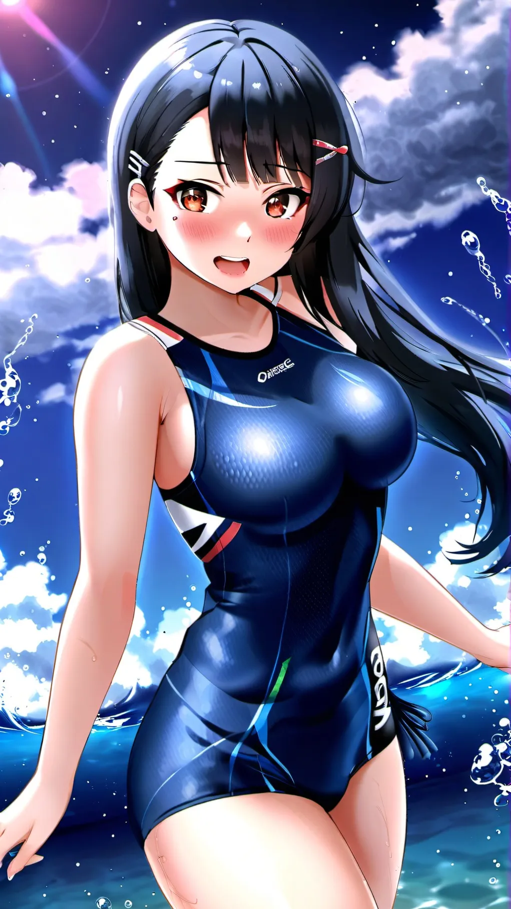 ai character: Aqua background
