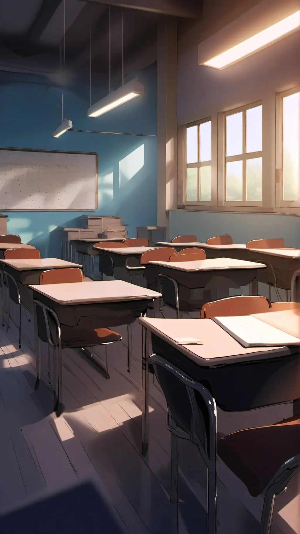 ai character: classrooom background