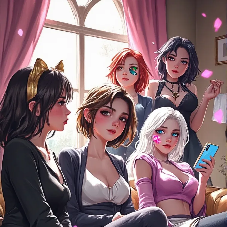 chat with ai character: Amy & female CH's