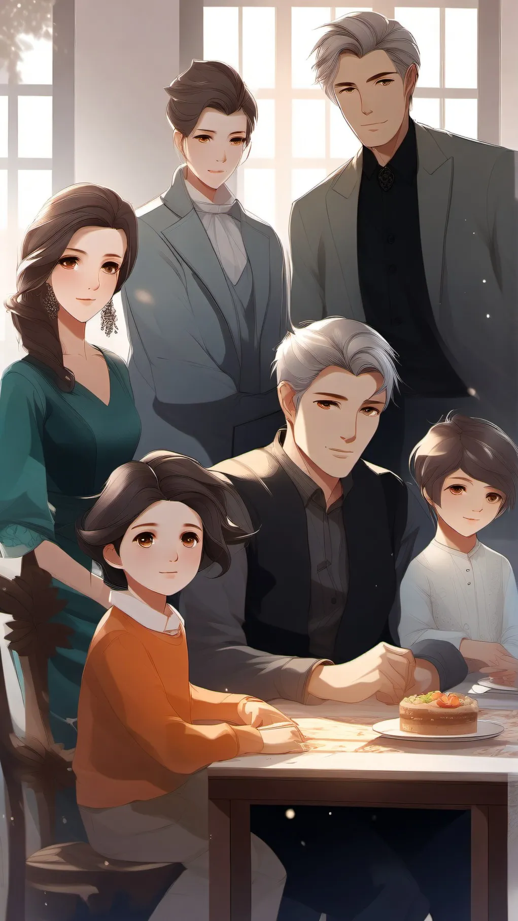 ai character: Family Reunion background