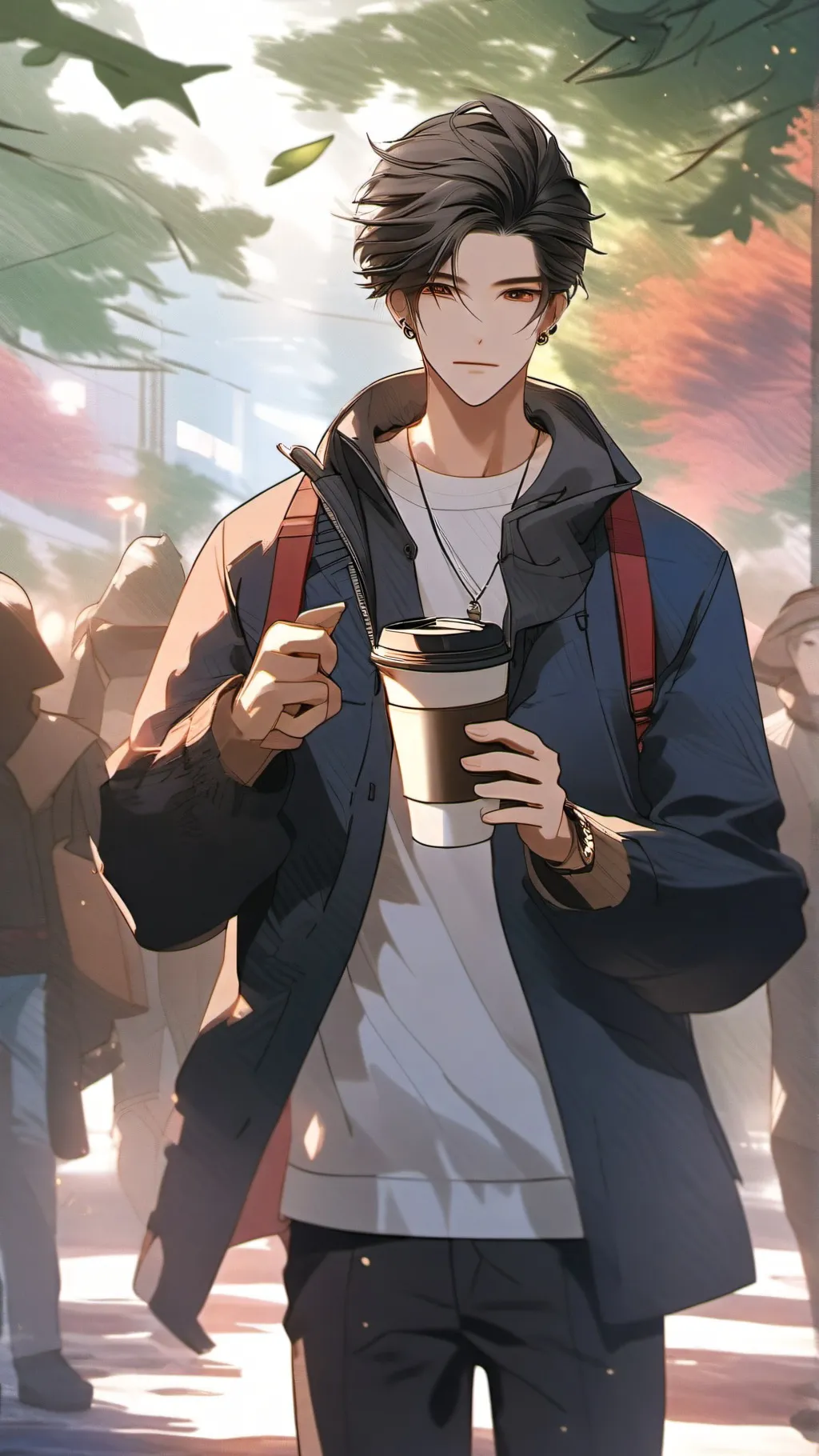 ai character: Coffee shop crush  background
