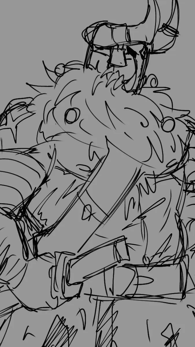 ai character: KRAMPTANA background