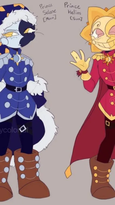 ai character: sun and moon princ background