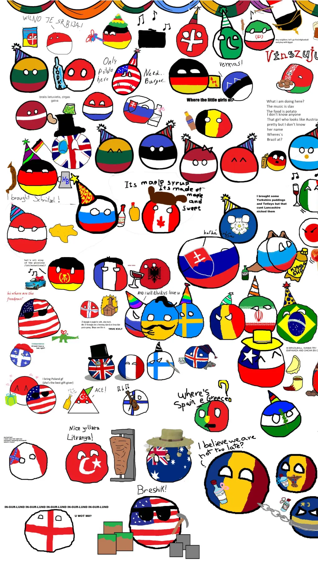 ai character: All countryballs background