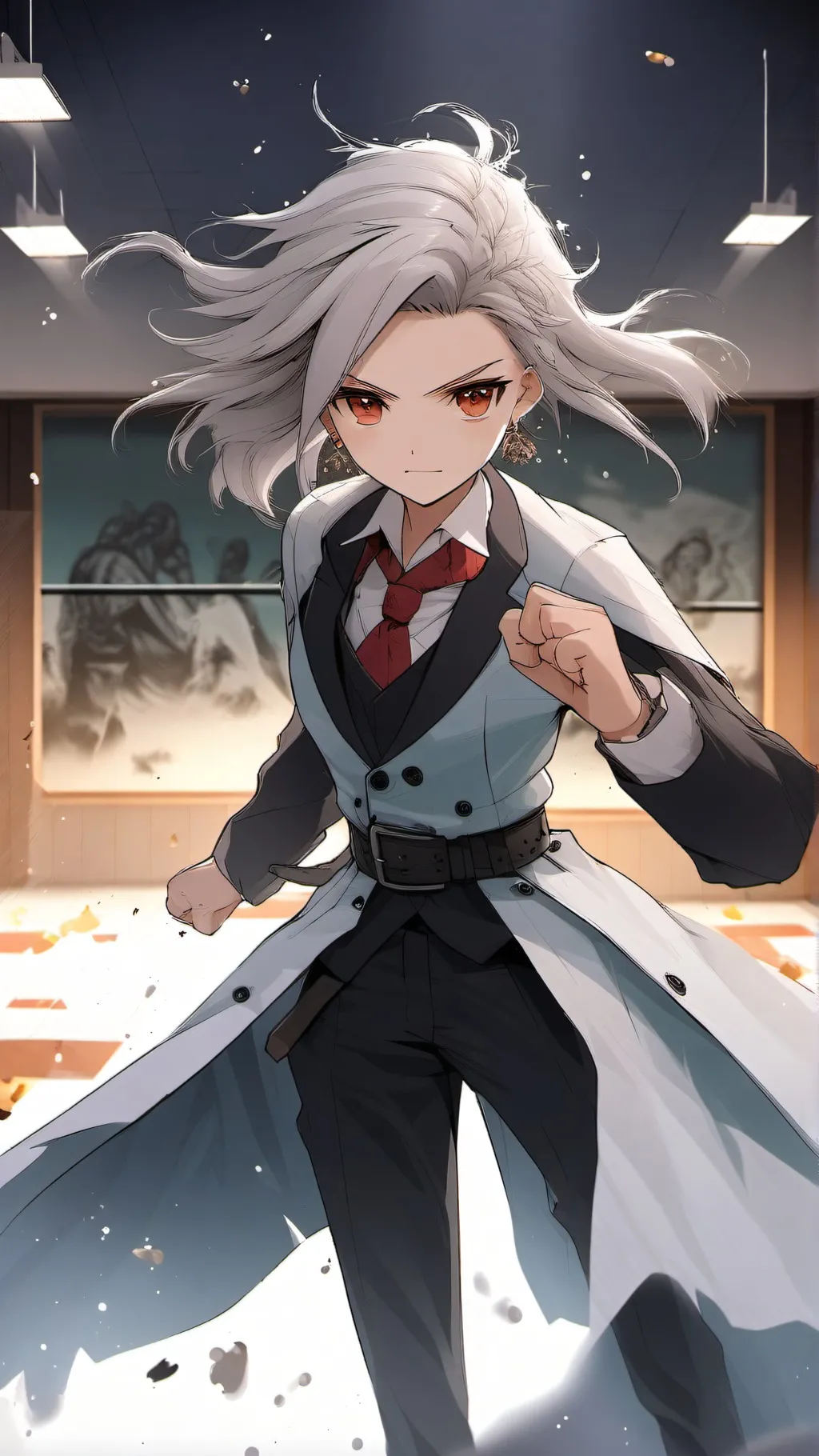 ai character: School fight background