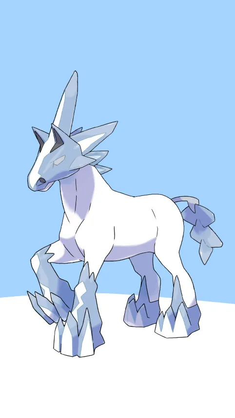ai character: Glastrier background