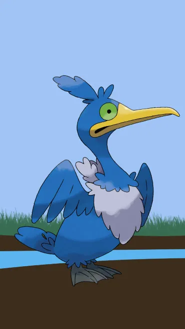 ai character: Cramorant background