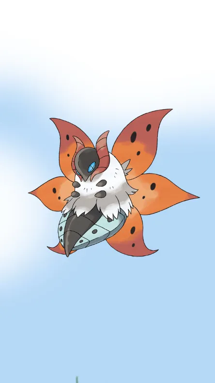 ai character: Volcarona background