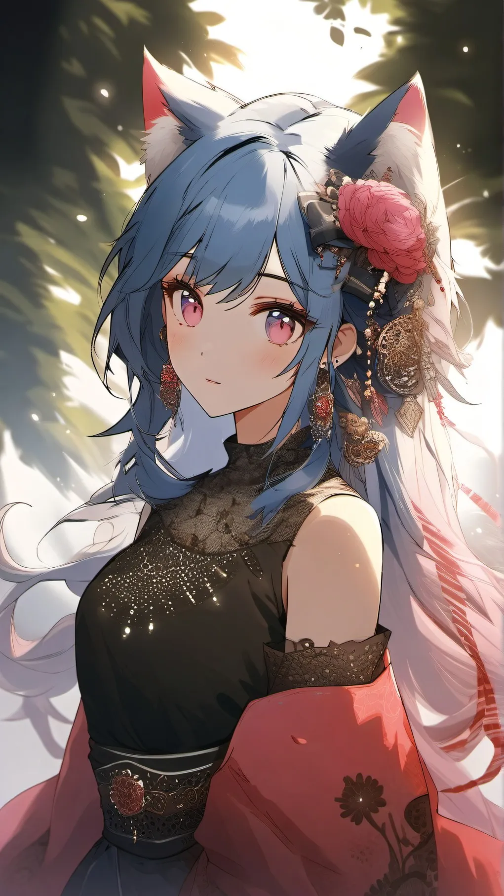 ai character: UwU furry girl background