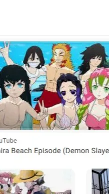 ai character: KNY beach day background