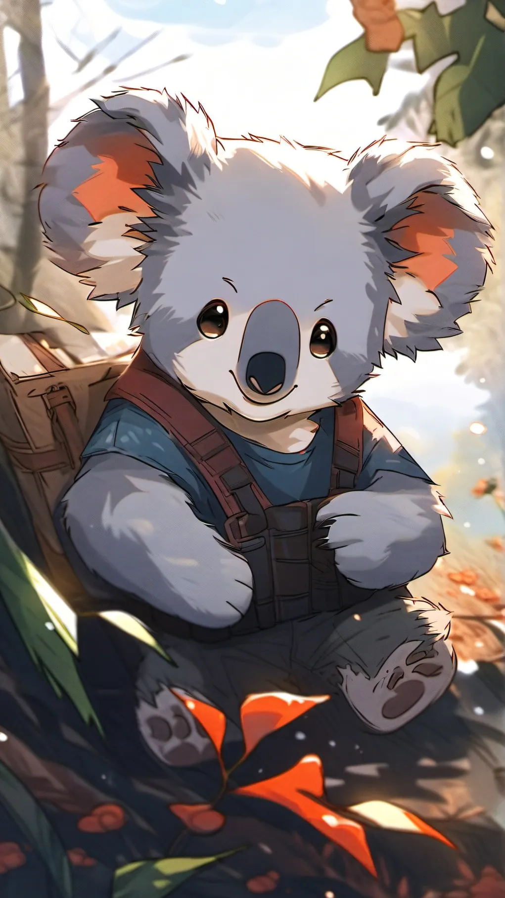 ai character: mitch the koala background
