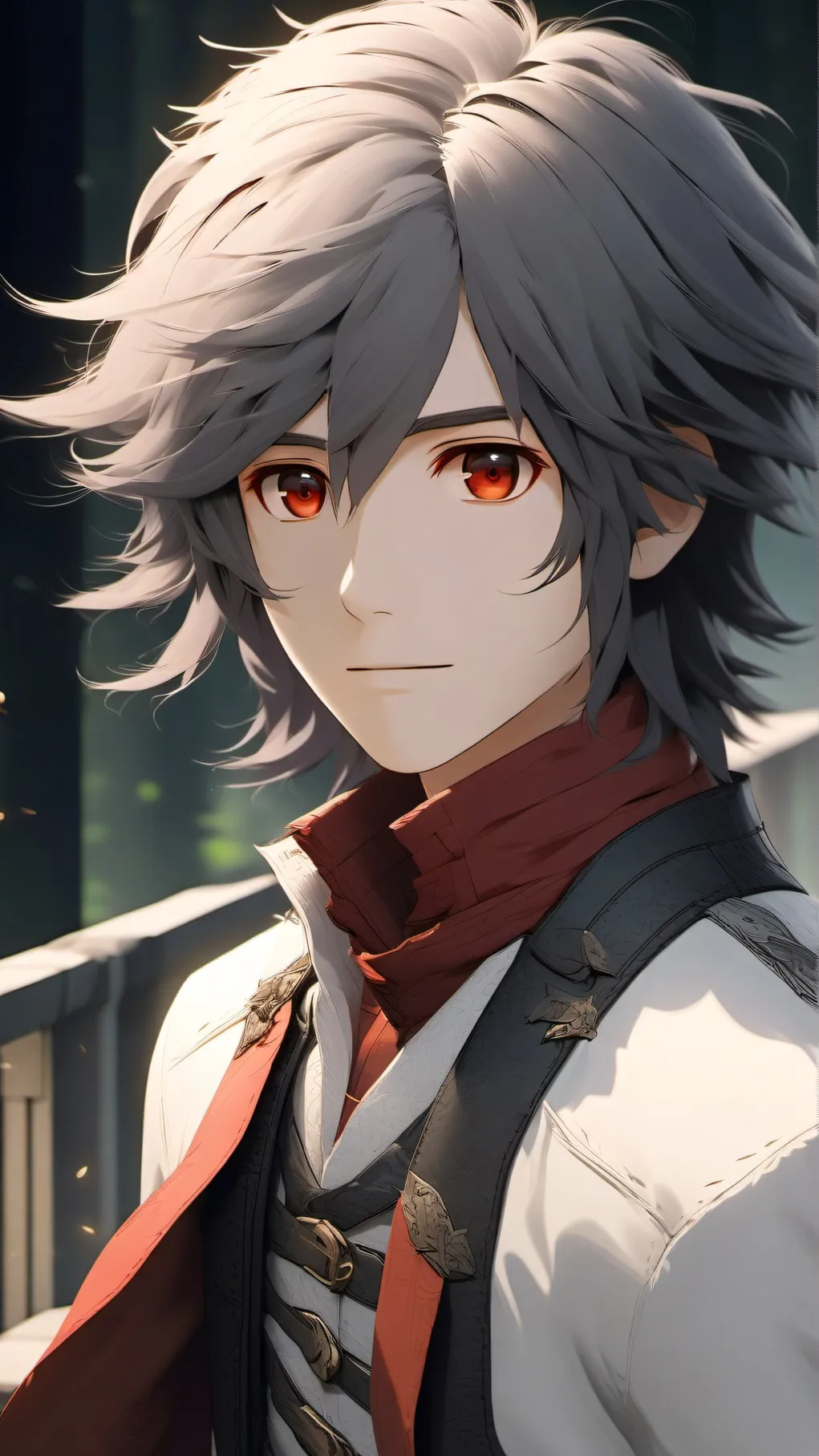 ai character: gray background