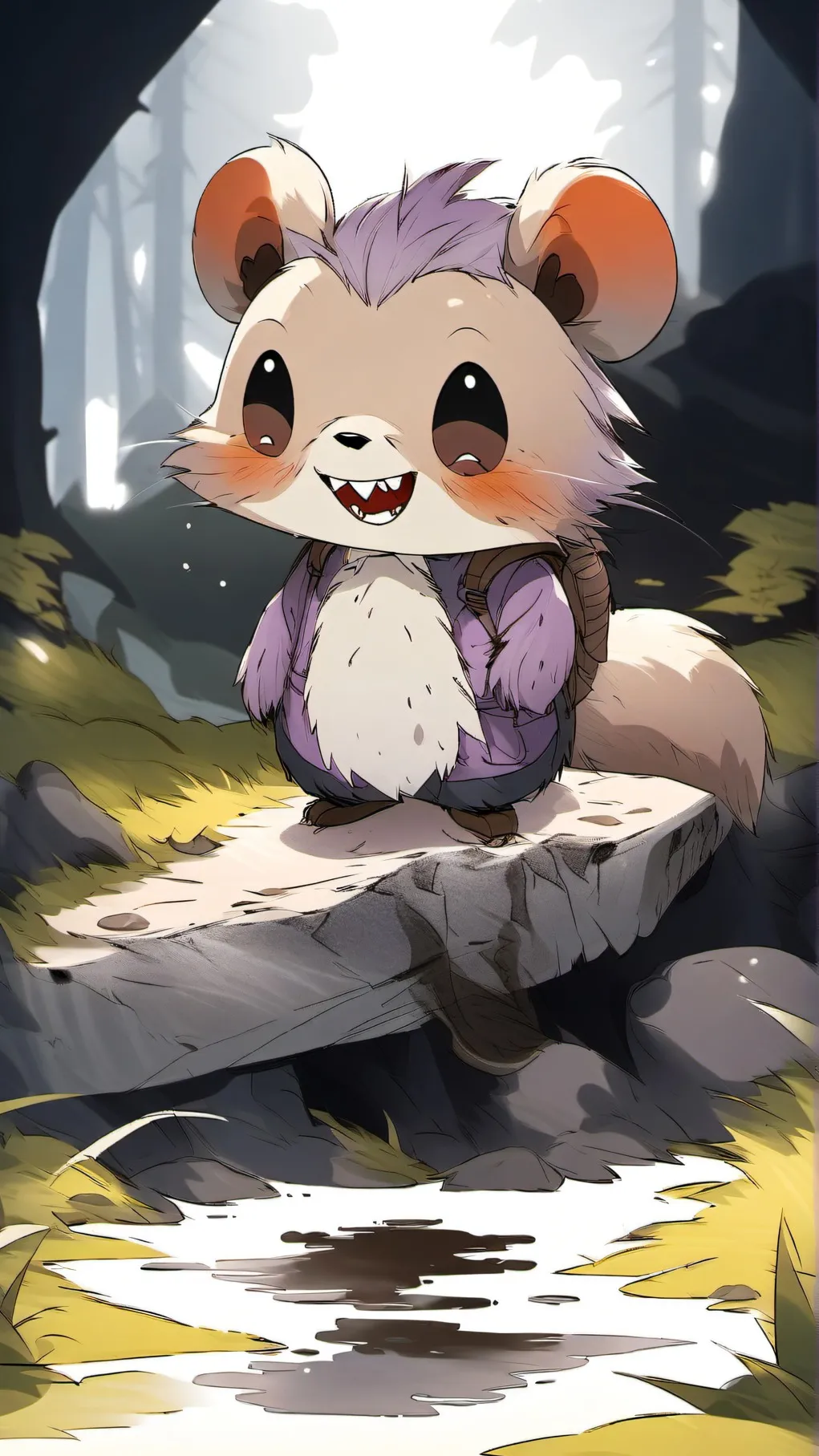 ai character: toothy background
