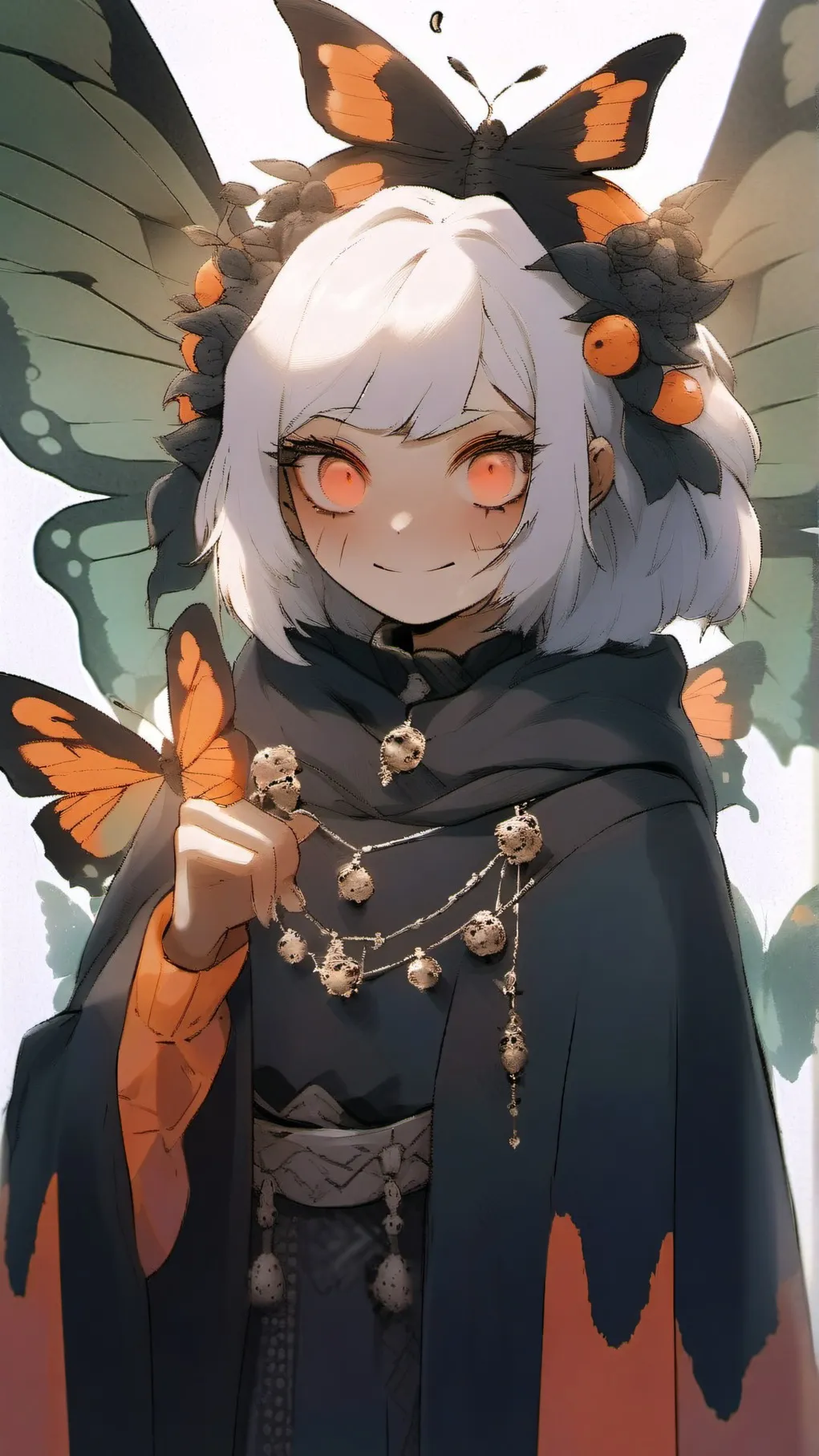 ai character: milly butterfly background