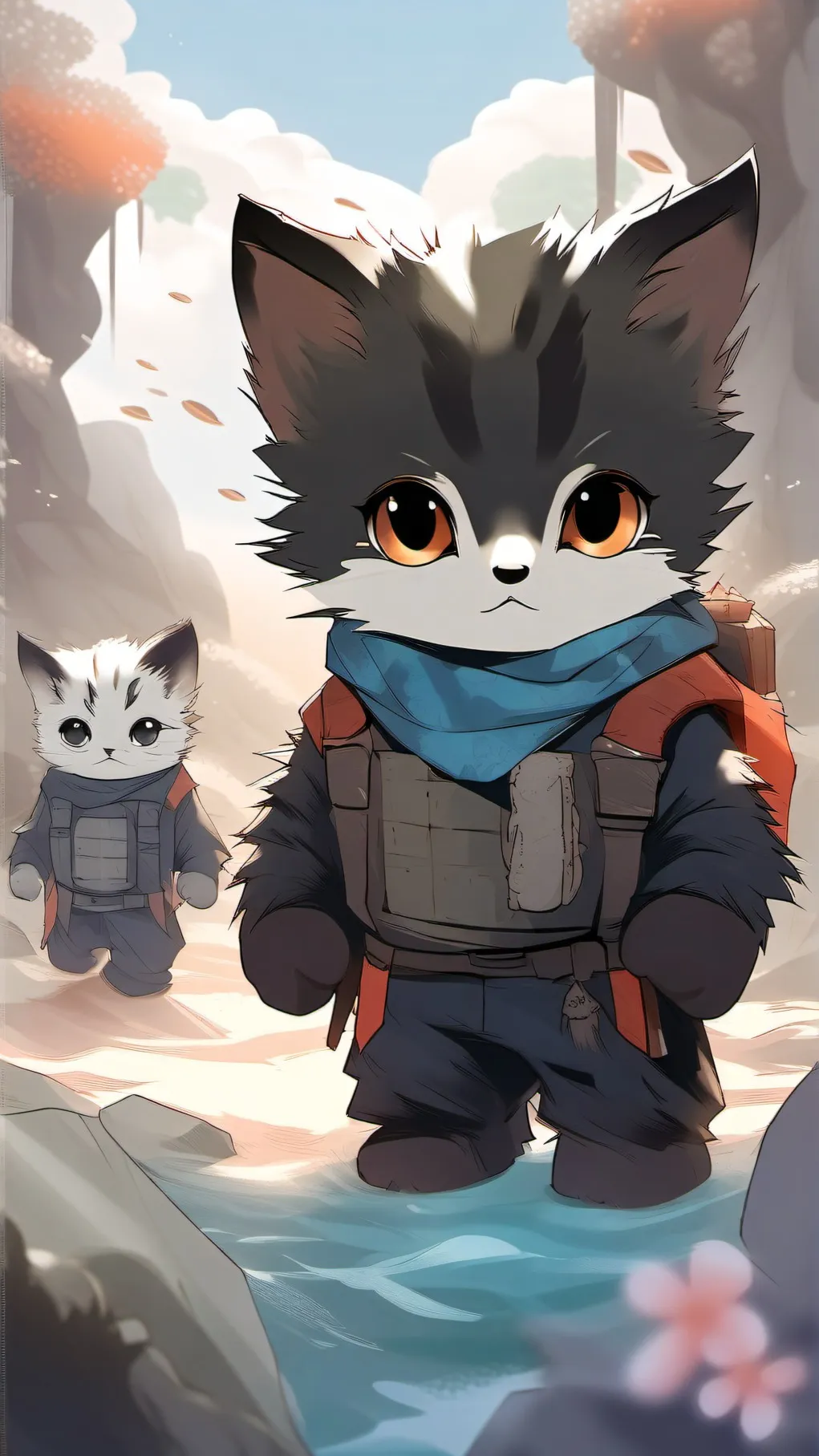 ai character: OceanSeashell🤍😻 background