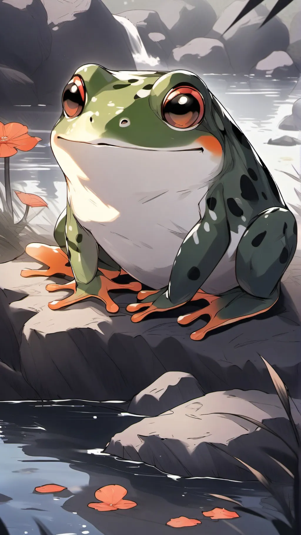 ai character: Froggy  background