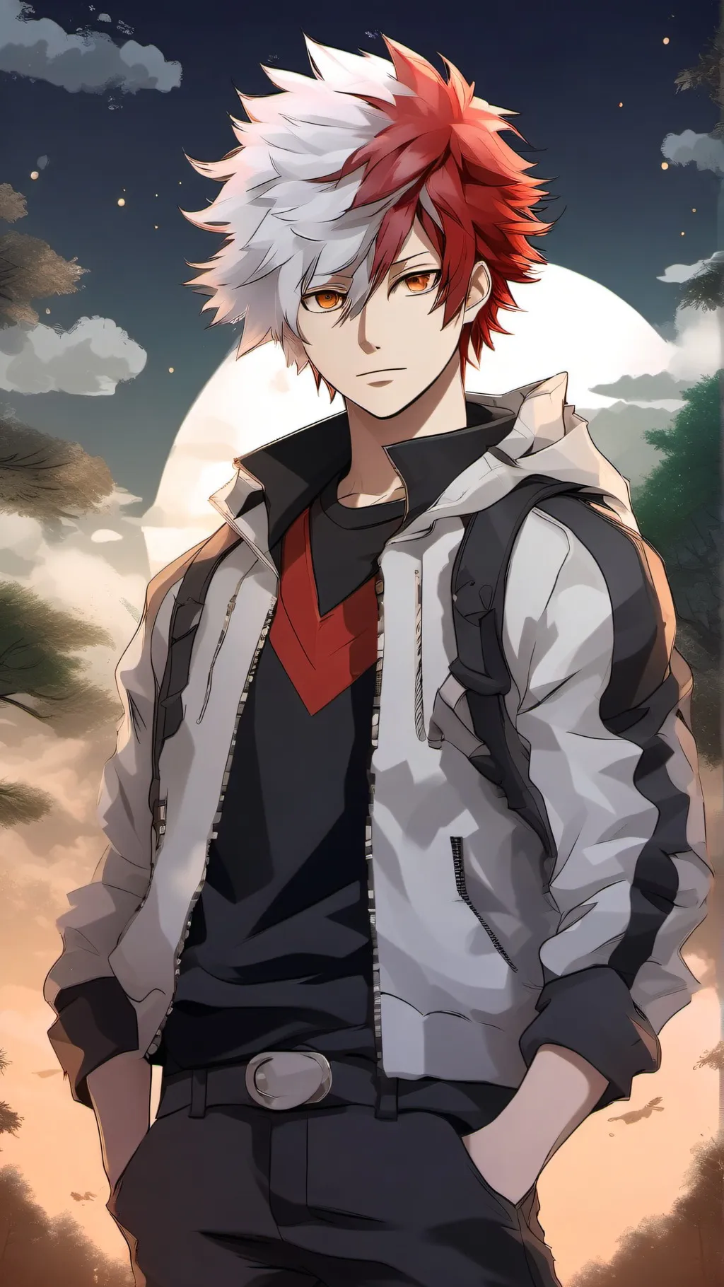 ai character: MHA SHOTO TODOROKI background