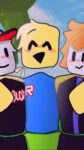 ai character: The trio RBLX background