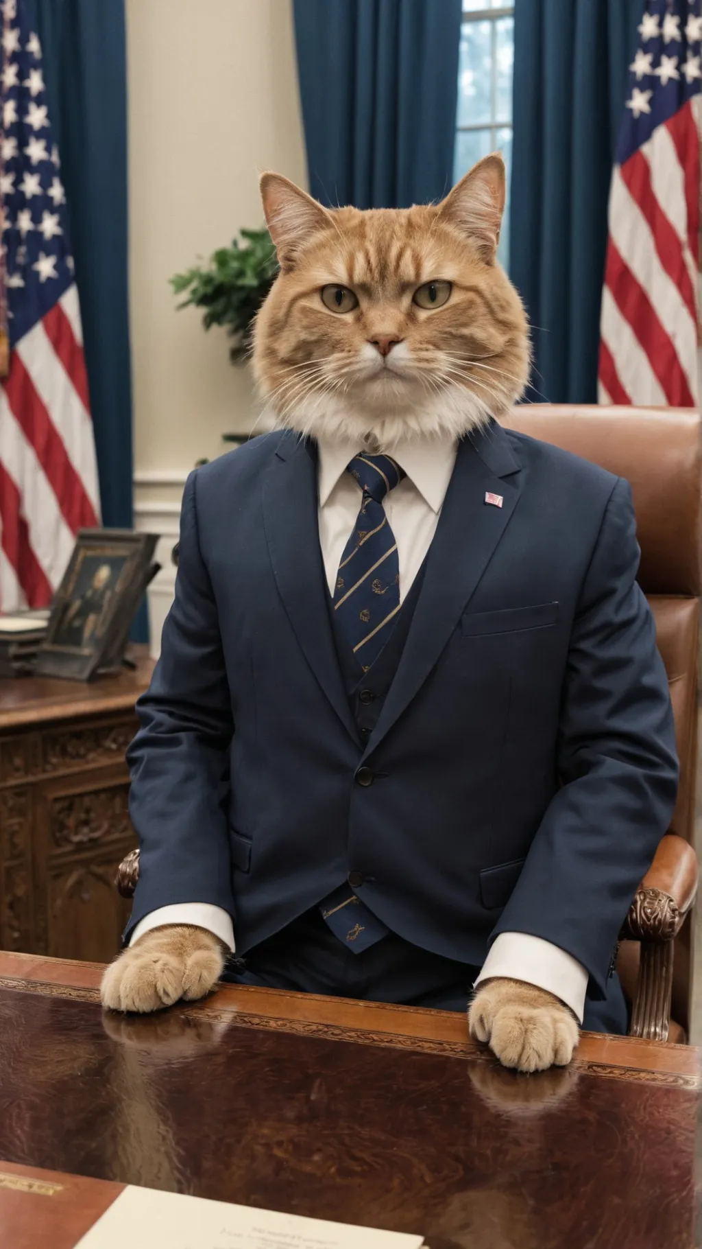 ai character: President Whiskers background
