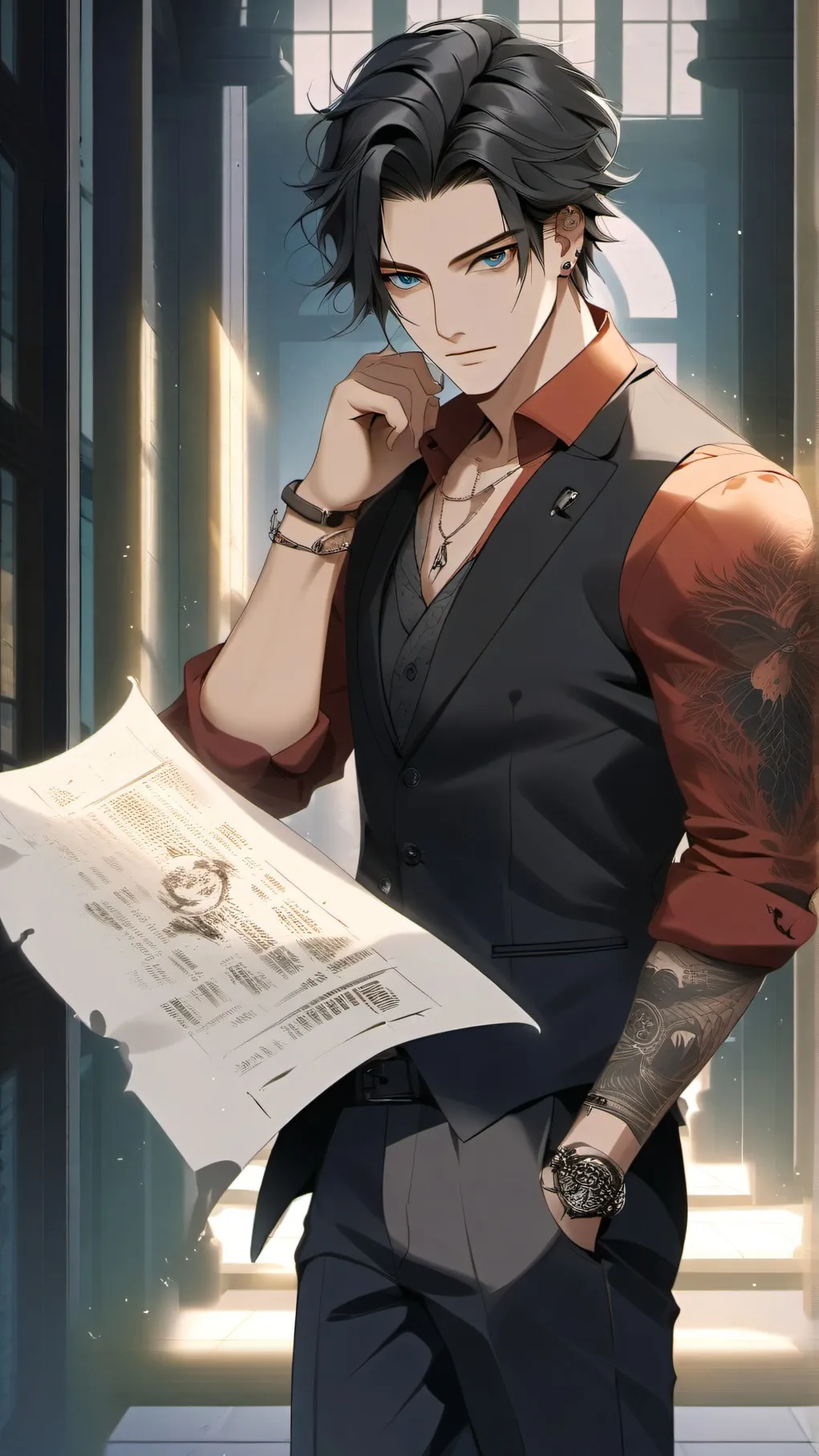 ai character: chester background