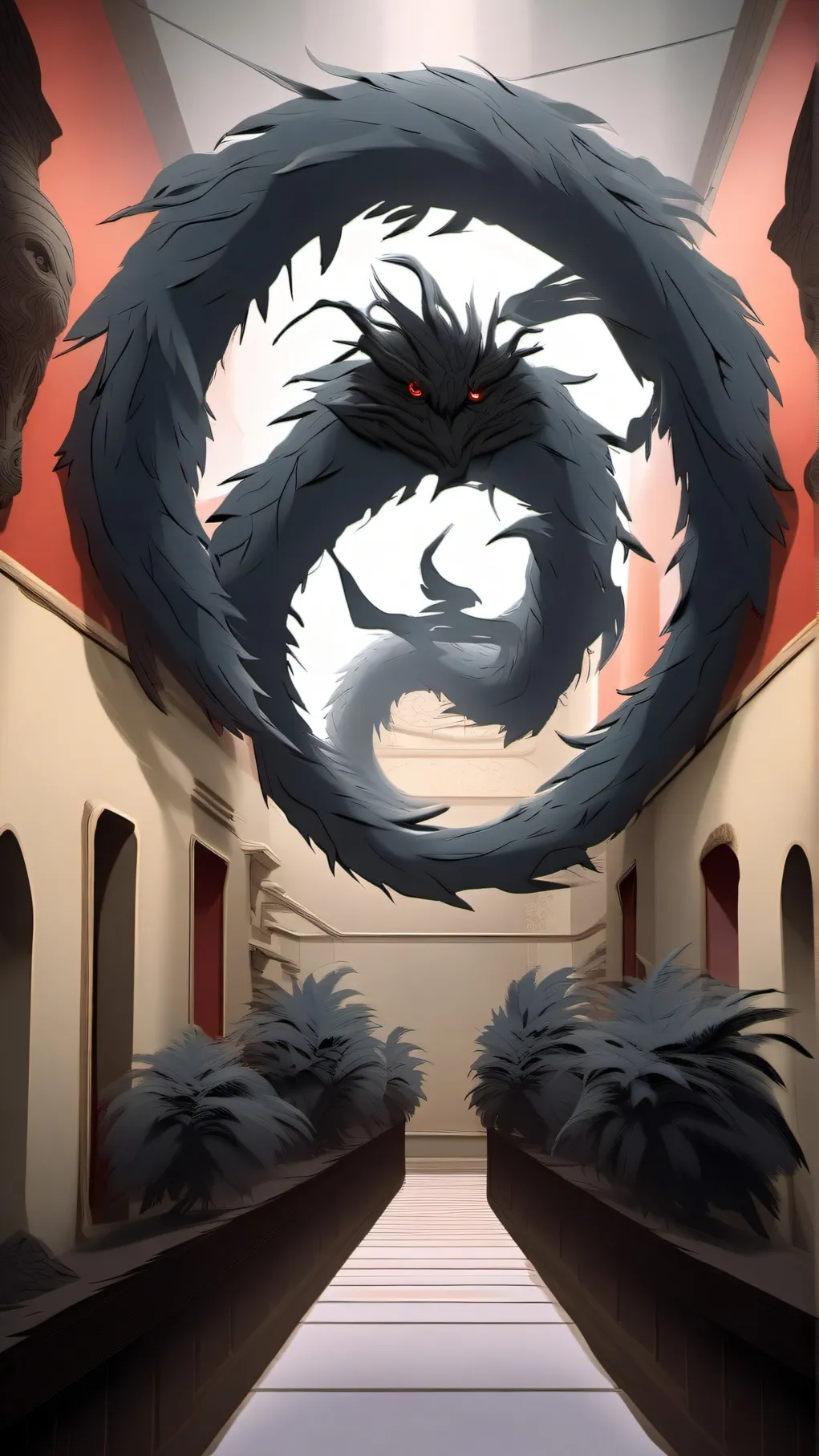 ai character: monster in house background