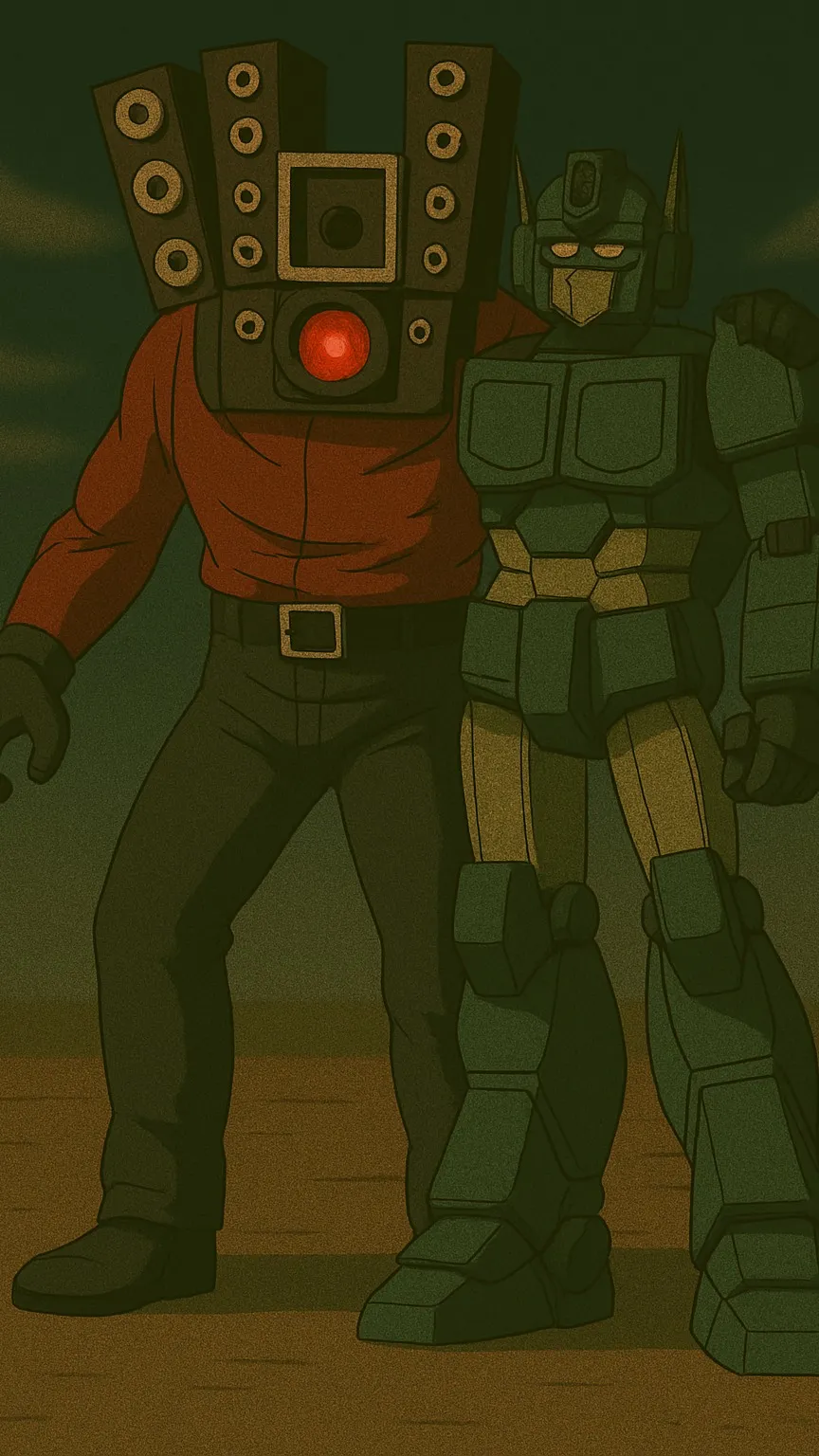 ai character: Transformers x SK background