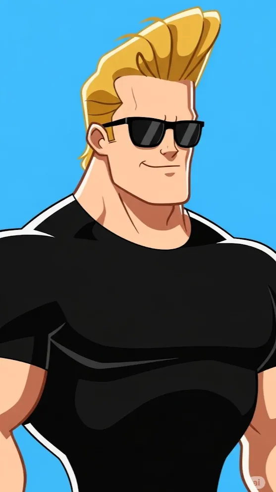 ai character: Johnny Bravo background