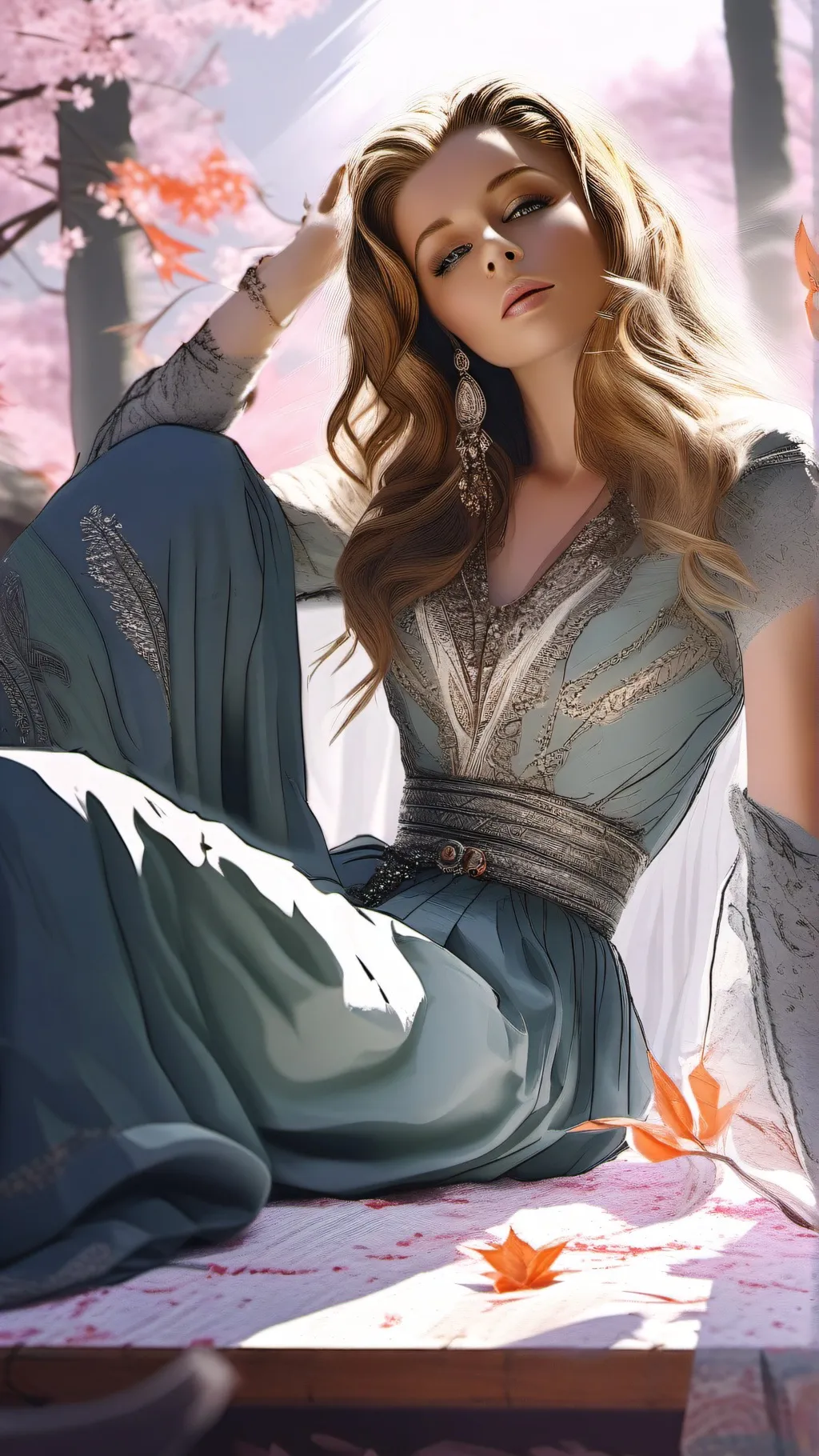 ai character: Leona  background