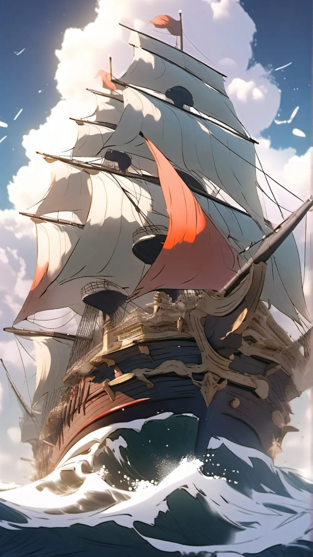 ai character: ONE PIECE WATER-7 background